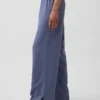 Linen-Blend Lace-Hem Pj Pants