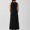 Linen-Blend Maxi Shift Dress