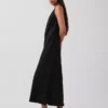 Linen-Blend Maxi Shift Dress