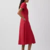 Linen-Blend Midi Shirtdress