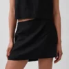 Linen-Blend Mini Skort