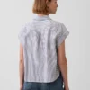 Linen-Blend Oversized Shirt