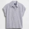 Linen-Blend Oversized Shirt