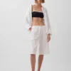 Linen-Blend Relaxed Easy Culotte Pants