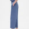 Linen-Blend Relaxed Straight Ankle Pants