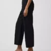 Linen-Blend Relaxed Straight Ankle Pants