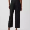 Linen-Blend Relaxed Straight Ankle Pants