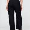 Linen-Blend Relaxed Straight Ankle Pants