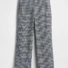 Linen-Blend Relaxed Straight Ankle Pants