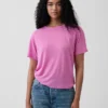 Linen-Blend Relaxed T-Shirt