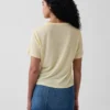 Linen-Blend Relaxed T-Shirt
