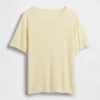 Linen-Blend Relaxed T-Shirt