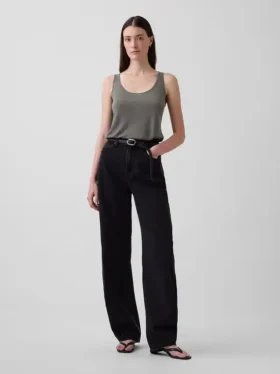 Linen-Blend Tank Top