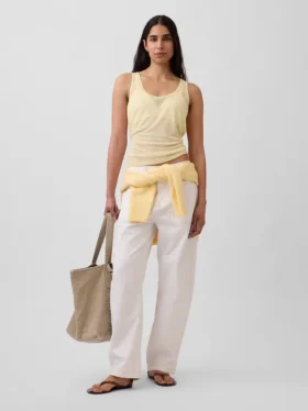 Linen-Blend Tank Top