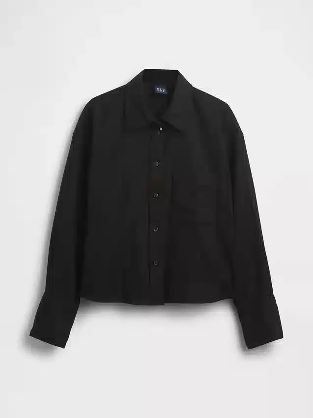 Linen-Cotton Oversized Shirt