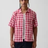 Linen-Cotton Relaxed Straight-Hem Shirt