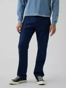 Linen-Cotton Relaxed Straight Pants