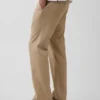 Linen-Cotton Relaxed Straight Trousers