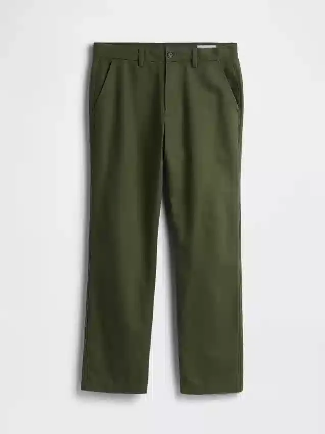 Linen-Cotton Relaxed Straight Trousers
