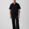 Linen-Cotton Relaxed Taper Easy Pants