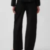 Linen-Cotton Wide-Leg Pants