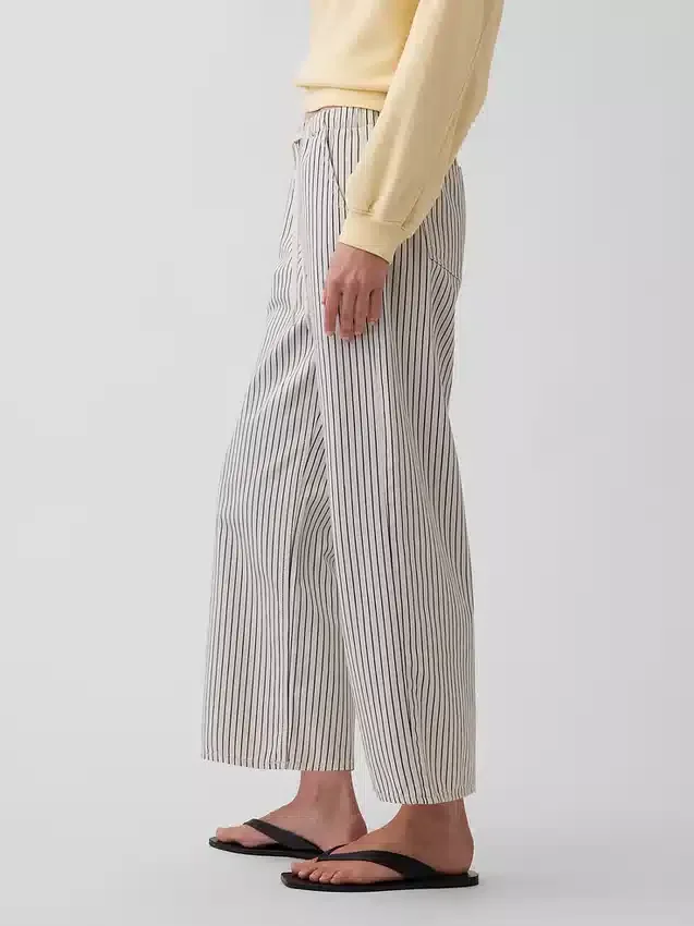 Low Rise '90S Loose Easy Crop Stripe Jeans