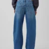Low Rise Barrel Jeans
