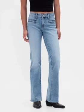 Low Rise Braided Pocket Long & Lean Jeans