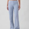 Low Rise Linen-Blend Flare Pants