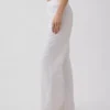 Low Rise Linen-Blend Flare Pants