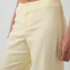 Low Rise Linen-Blend Flare Pants