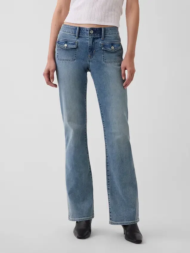 Low Rise Long & Lean Patch Pocket Jeans
