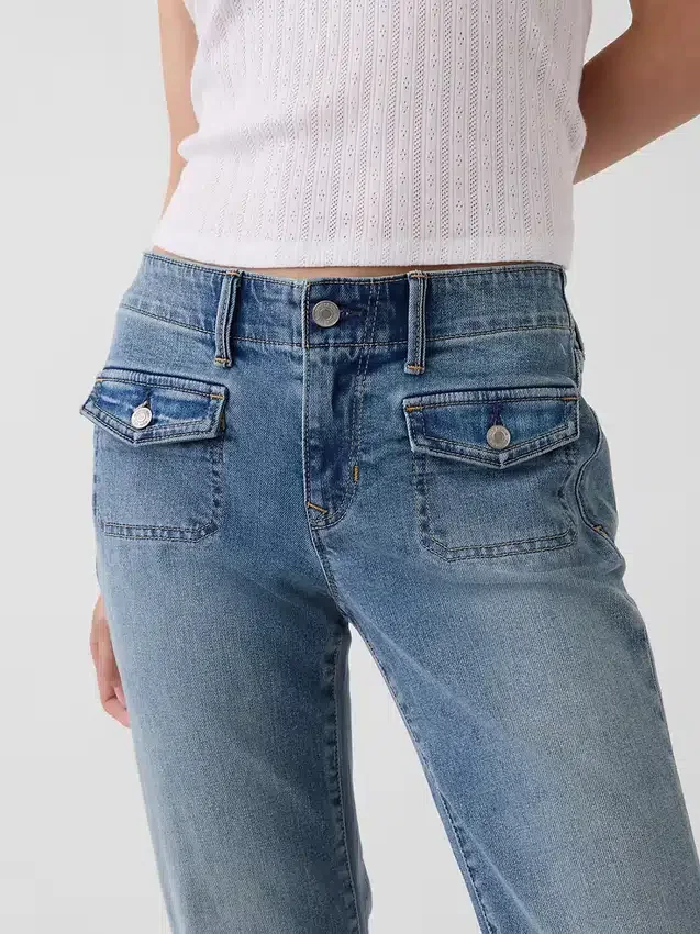 Low Rise Long & Lean Patch Pocket Jeans