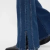 Low Rise Long & Lean Seamed Split-Hem Jeans
