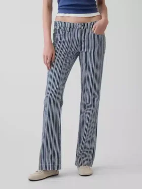 Low Rise Long & Lean Stripe Jeans