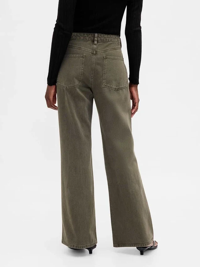Low Rise Relaxed Flare Khakis