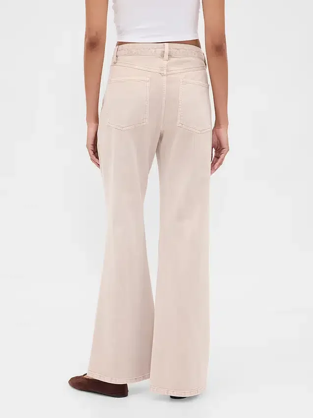 Low Rise Relaxed Flare Khakis