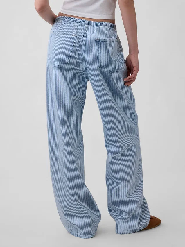 Low Rise Ultrasoft Easy '90S Loose Stripe Jeans