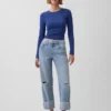 Low Slung Relaxed Crop Jeans