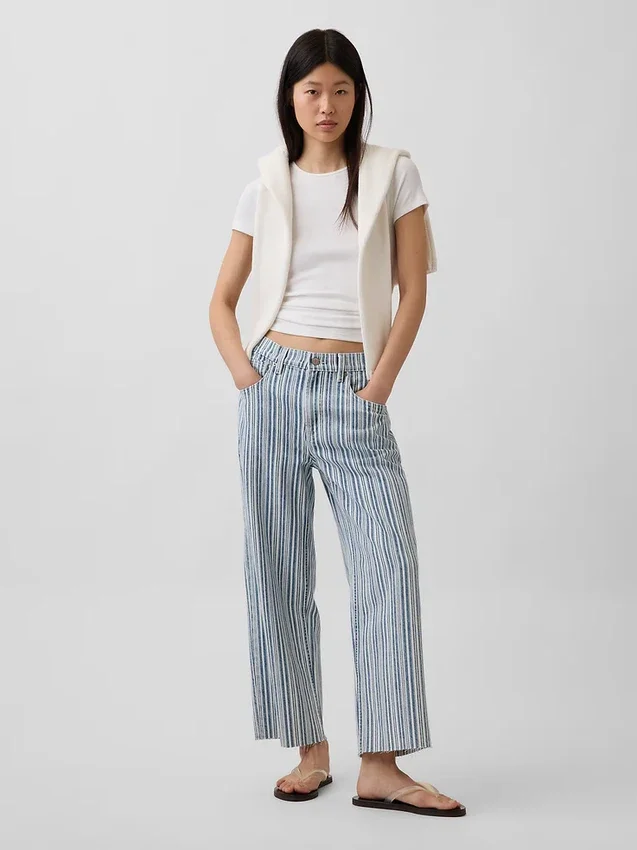 Low Slung Relaxed Crop Jeans
