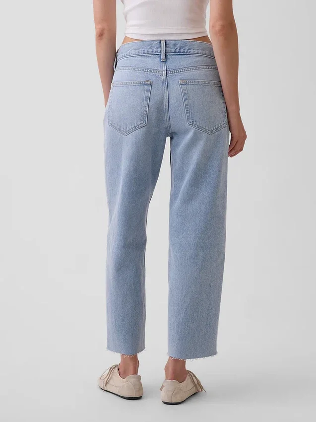 Low Slung Relaxed Crop Jeans