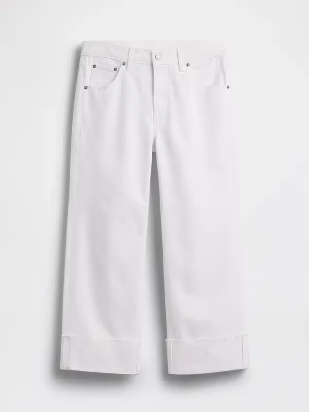 Low Slung Relaxed Crop Jeans