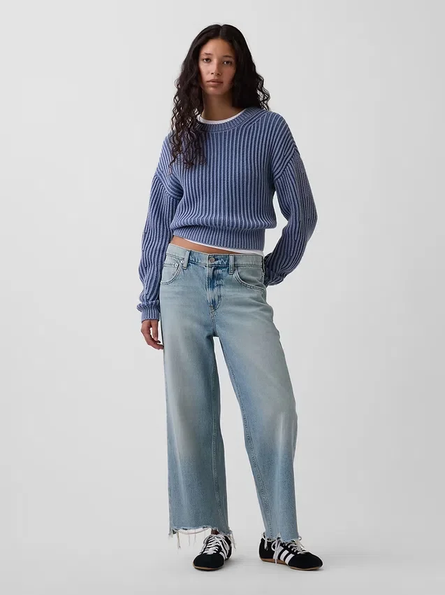 Low Slung Relaxed Crop Jeans