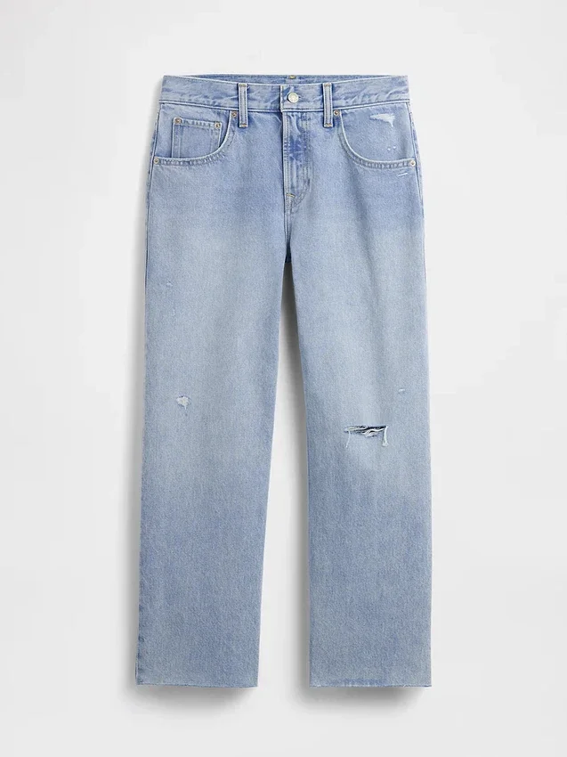 Low Slung Relaxed Crop Jeans
