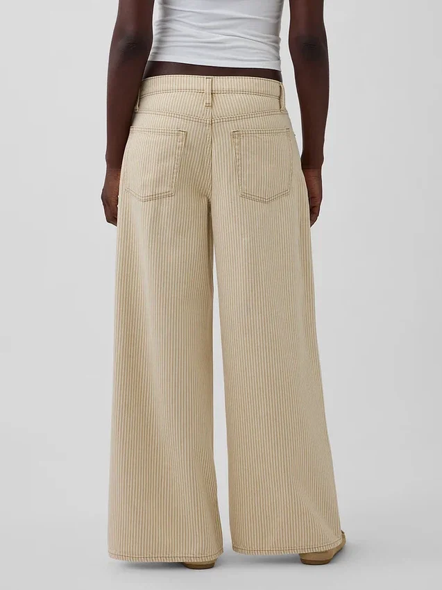 Low Slung Stripe Extra Baggy Jeans