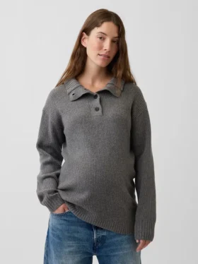Maternity Cashsoft Mockneck Sweater