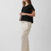 Maternity Cotton Gauze Full Panel Pants