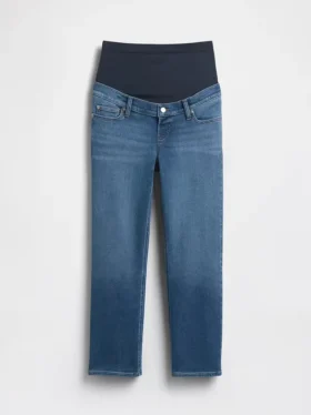 Maternity Full-Panel ’90S Slim Straight Crop Jeans