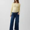 Maternity Full-Panel Stride Wide-Leg Jeans