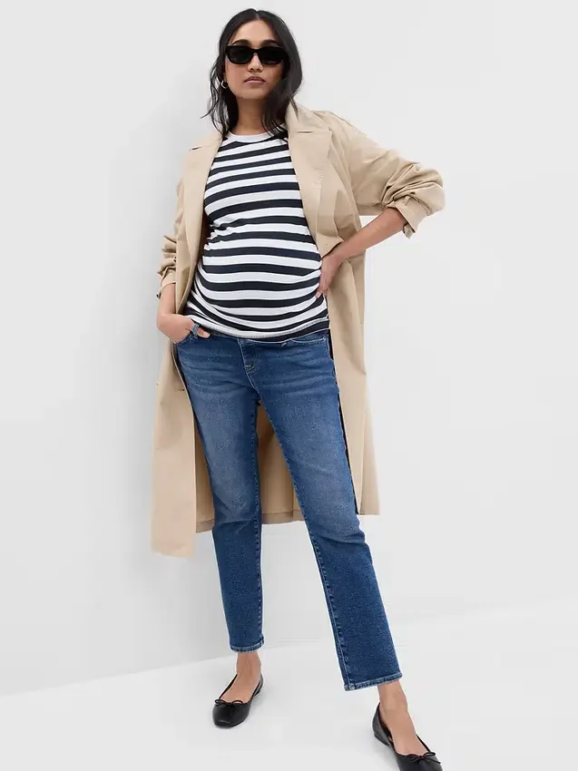 Maternity Full-Panel Vintage Slim Jeans